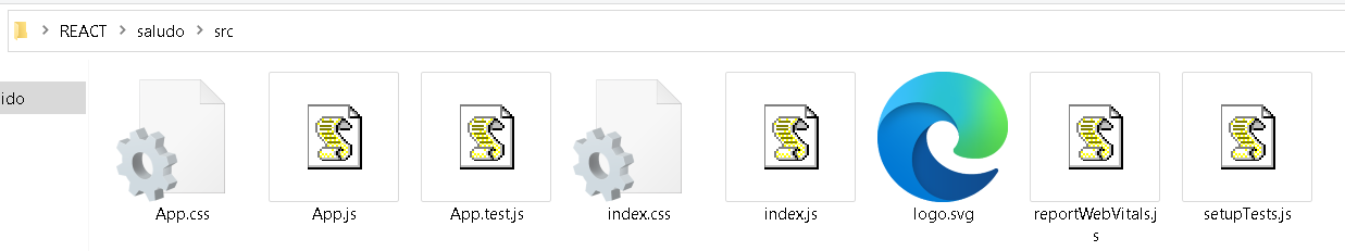 carpeta SRC de la aplicación REACT
