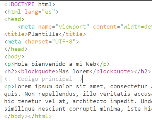 comentario en HTML