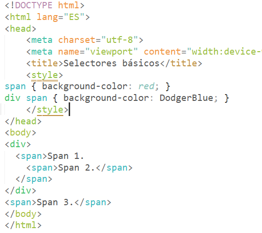 web con <p> y <div>