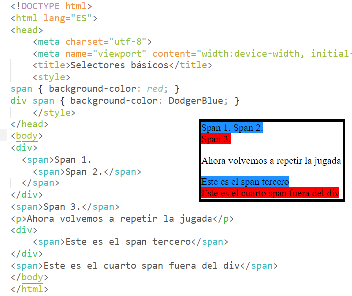 se repite el estilo tantas veces como elementos coincidan en la web