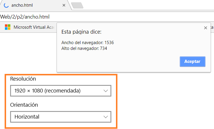 las dimensiones del navegdor no son las mismas que la de la pantalla dimensiones del navegador