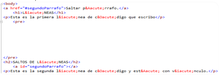 forma de realizar enlace interno en HTML5