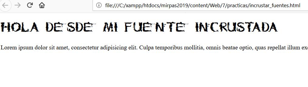 incrustar fuentes descargadas