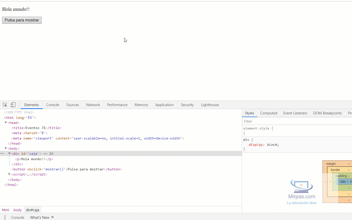 funcionamiento de innerHTML