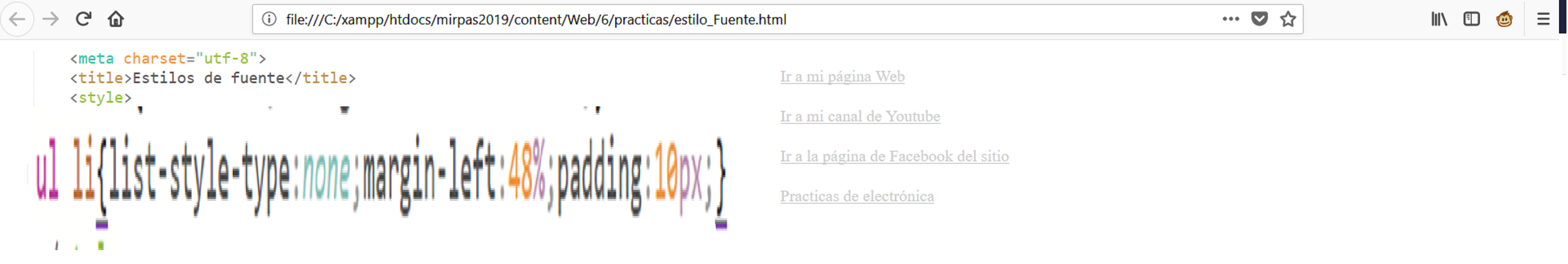 uso de margin