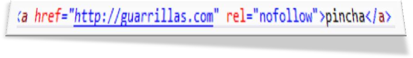 indica a los buscadores no seguir el enlace