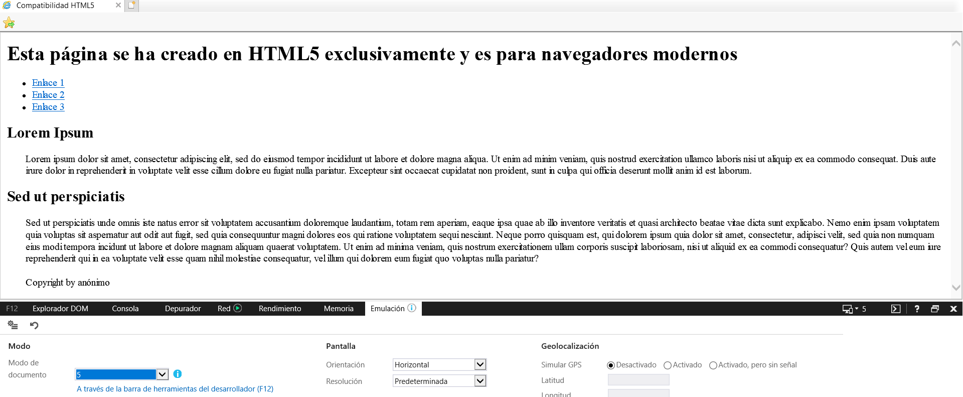 resultado en Iexplorer5