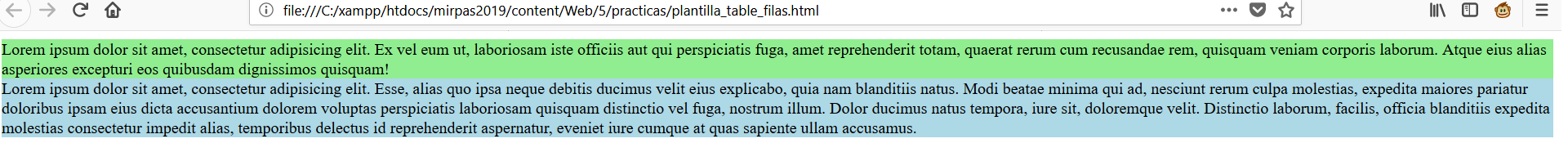 Ordenación en filas