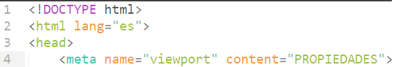 declaración de viewport