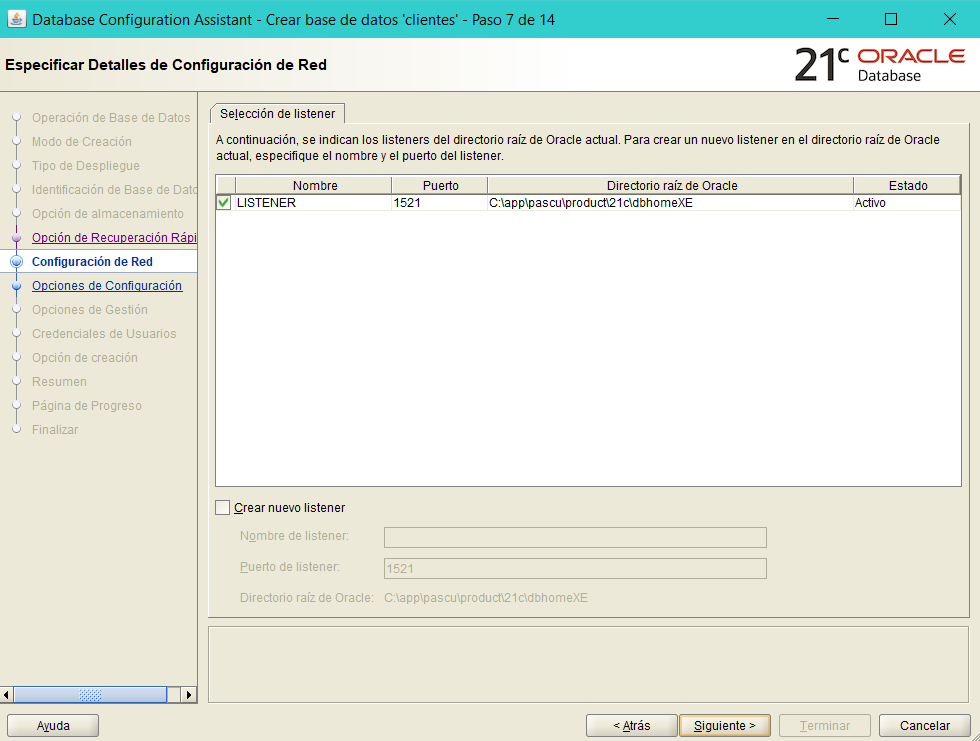 Cambiar nombre de la relaci贸n y configurar su servidor ORACLE