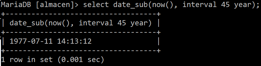 Consulta de fechas con SQL e introduciendo filtrado de tiempo con interval