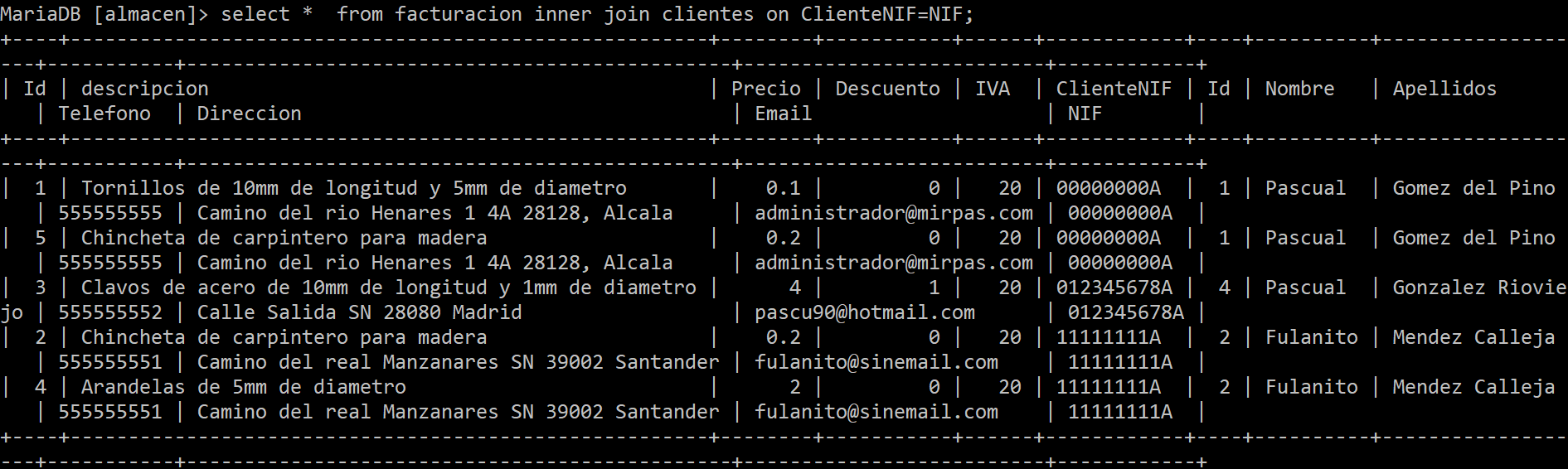 Inner join hace lo mismo que select cruzado, pero de una forma más eficaz