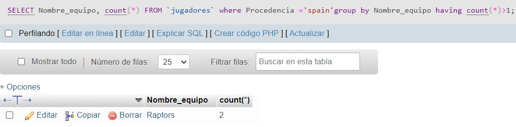Sacar el número de equipos que tienen más jugadores españoles