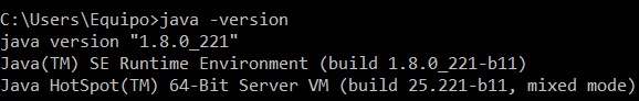 Comprobar si tienes instalado el JDK de JAVA en tu m谩quina