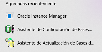 Instalaci贸n de ORACLE 21C proporciona otros programas