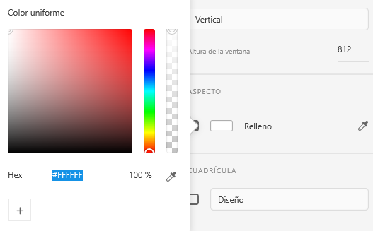 paleta de colores de Xd