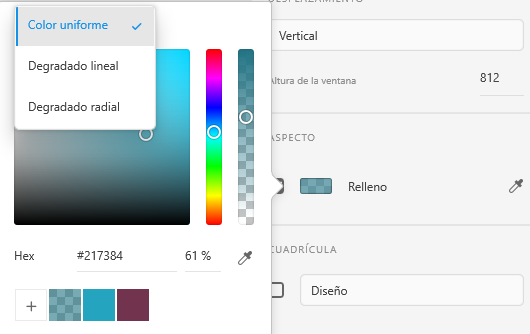 tipos de degradado con el color