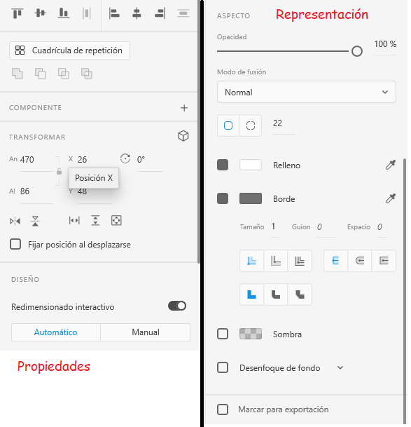 propiedades del objeto Xd