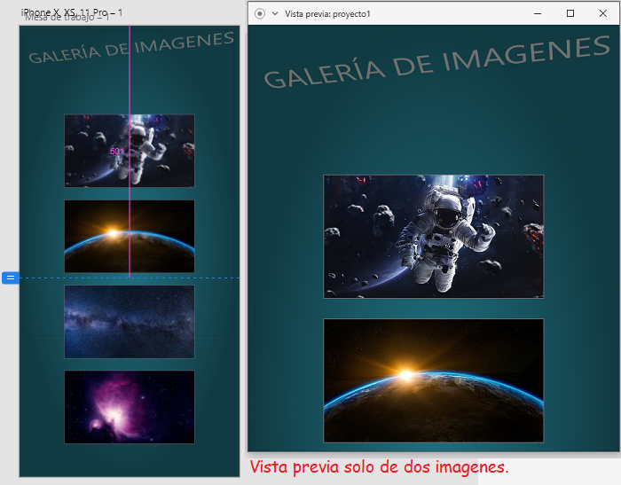 Ajustando la línea de la Mesa podemos obtener una salida específica