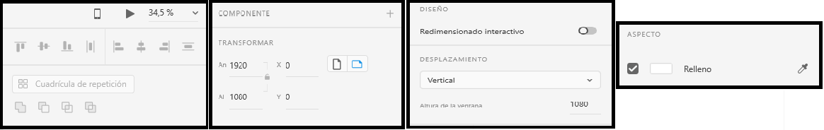 Panel de efectos y prototipos