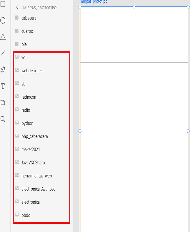 elementos ocultos por nivel de capa