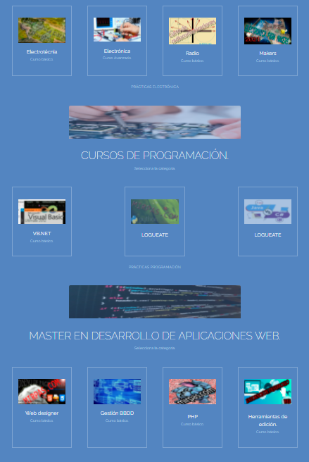 cuerpo principal de la página mirpas.com y sus sistemas de columnas