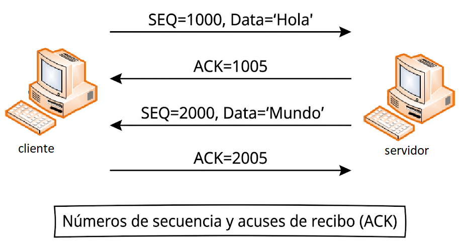 Transferencia de datos TCP entre dos máquinas