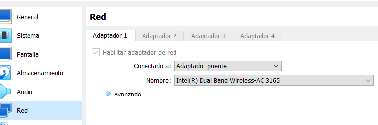 Configuración tipo puente