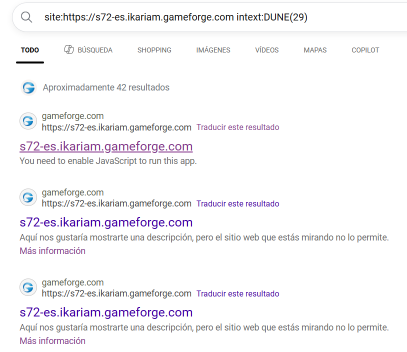 Uso de Google Dorks para busqueda