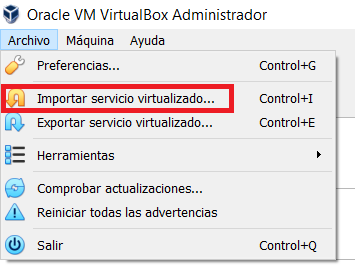 Instalar el servicio virtualizado