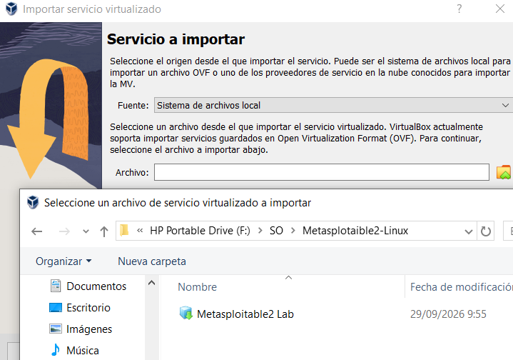 Cargar el laboratorio virtualizado en VirtualBox