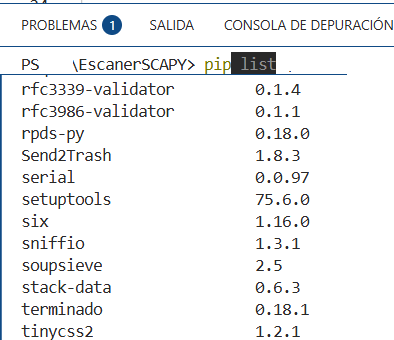 Modulo de librería scapy